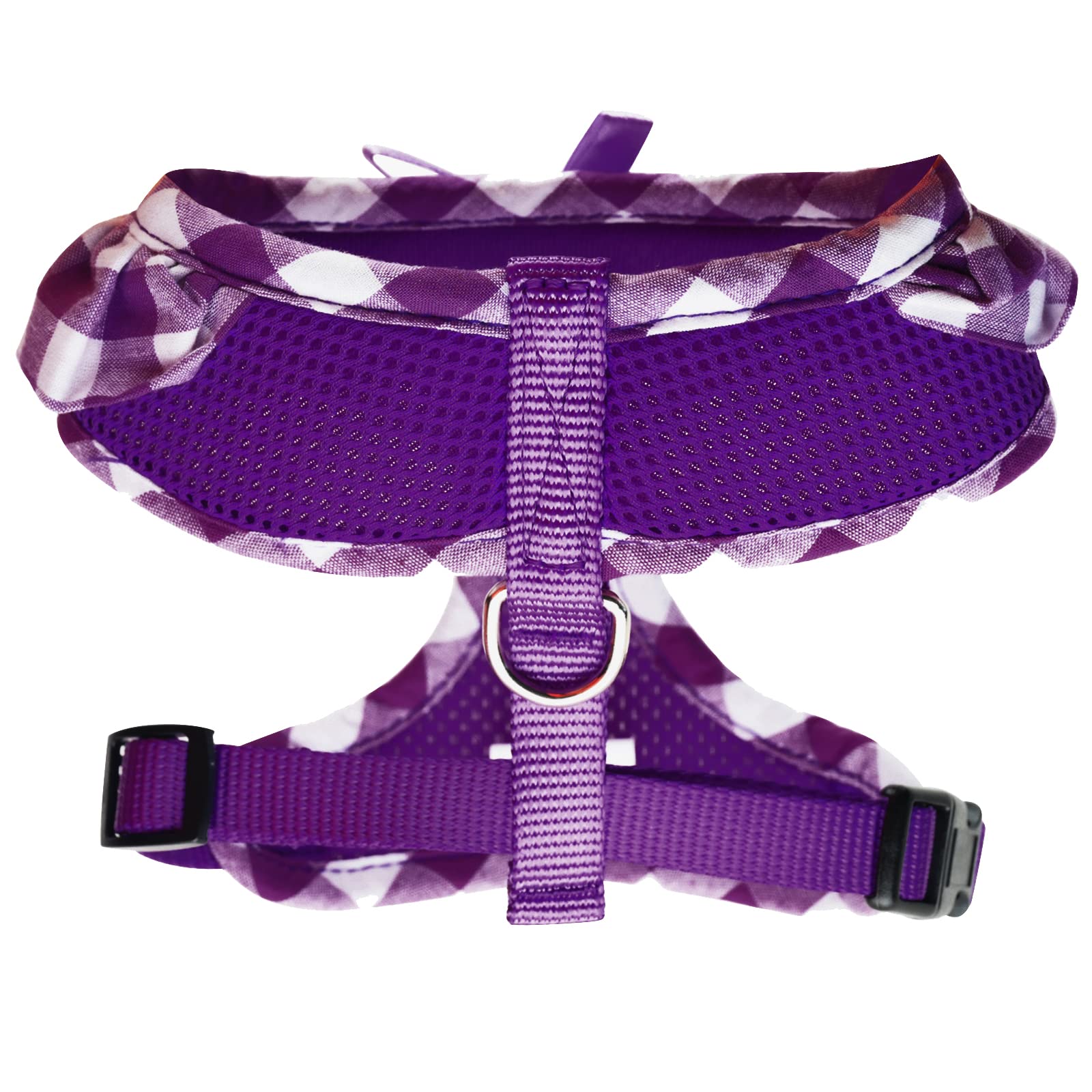 SuperBuddy Upgraded Soft Mesh Dog Harness, Super Breathable Lightweight Pet Harnesses for Puppy Dogs Outdoor Walking, Purple -XS